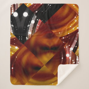 Abstract mosaic geometrical multicolored backgroun sherpa blanket