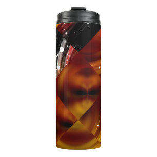 Abstract mosaic geometrical multicolored backgroun thermal tumbler