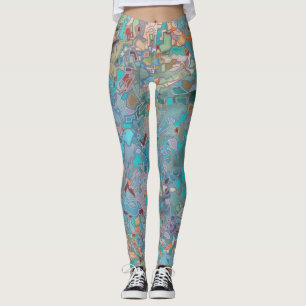 Abstract Mosaic-Like Art Leggings