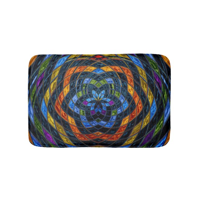 Abstract Mosaic Pattern #11 Bath Mat (Front)
