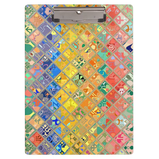 Abstract Mosaic Pattern #11 Clipboard (Front)