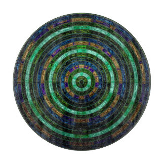 Abstract Mosaic Pattern #11 Round Pillow Cutting Board