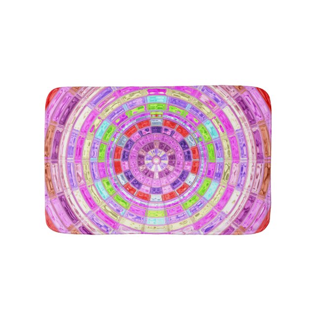 Abstract Mosaic Pattern #2 Bath Mat (Front)