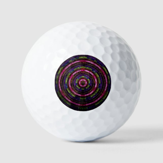 Abstract Mosaic Pattern #5 Golf Balls (Front)