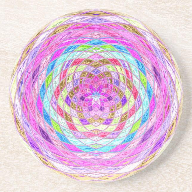 Abstract Mosaic Pattern #6 Coaster (Front)