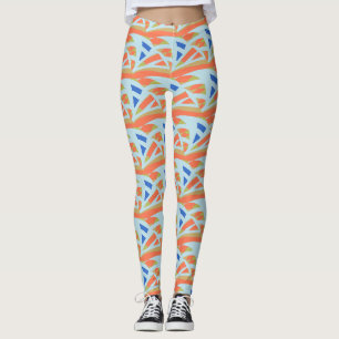 Abstract Mosaic Pattern Leggings