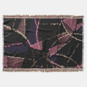 Abstract mosaic pattern throw blanket