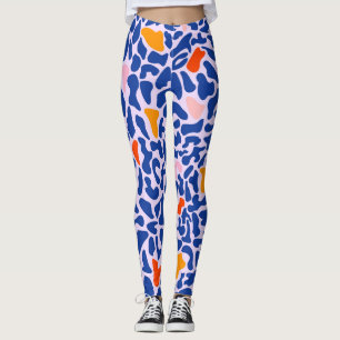 Abstract mosaic seamless pattern leggings