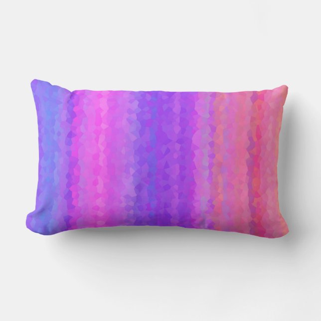 Abstract Mosaic Seamless Pattern Lumbar Cushion (Front)