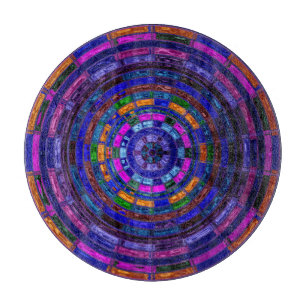 Abstract Mosaic Stained Glass #3 Cutting Board