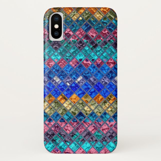 Abstract Mosaic Stained Glass Pattern #3 Case-Mate iPhone Case (Back)