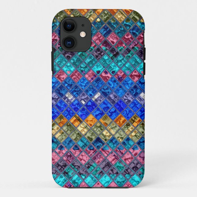 Abstract Mosaic Stained Glass Pattern #3 Case-Mate iPhone Case (Back)