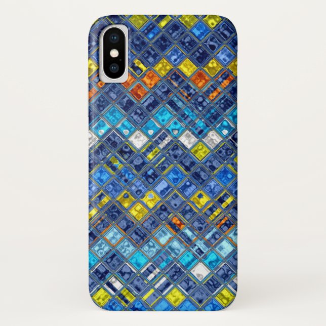 Abstract Mosaic Stained Glass Pattern Case-Mate iPhone Case (Back)