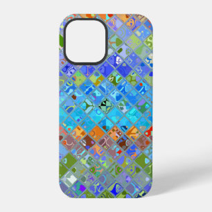 Abstract Mosaic Stained Glass Pattern iPhone 12 Pro Case