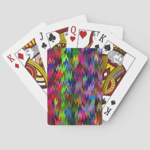 Abstract Mosaic Wave Pattern #6 Playing Cards