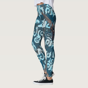 Abstract Moth Leggings