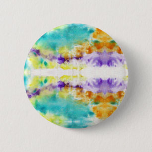 Abstract motif Paint on fabric design  6 Cm Round Badge