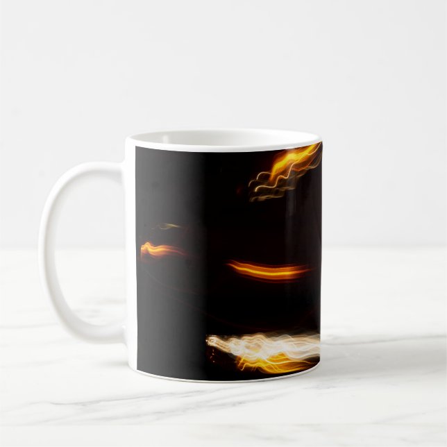 Abstract Motion Light Trails Long Exposure Night P Coffee Mug (Left)