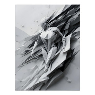 Abstract Motion Sculpture Poster
