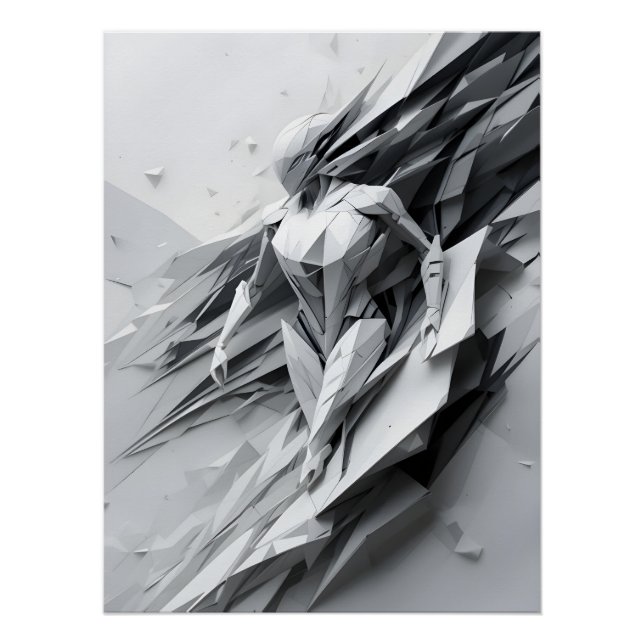 Abstract Motion Sculpture Poster (Front)