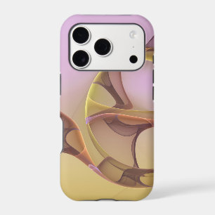 Abstract Motions Modern Pink Golden Fractal Art