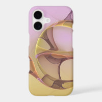 Abstract Motions Modern Pink Golden Fractal Art