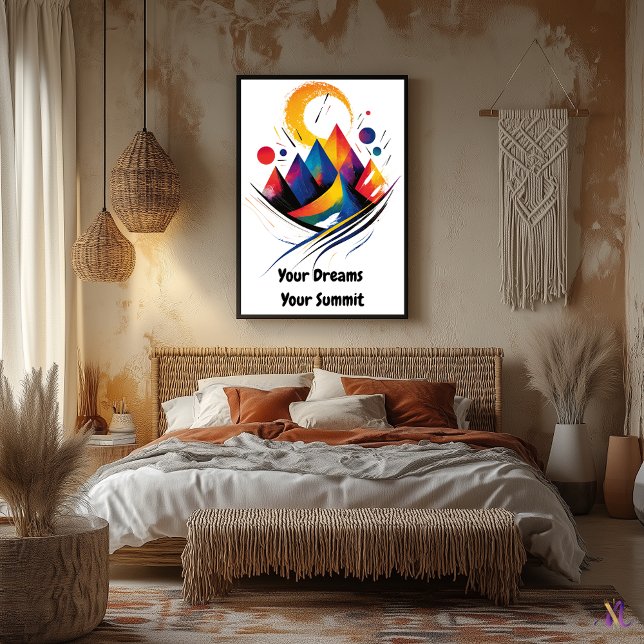 Abstract Motivational Minimalist Mountain Art  Poster (Creator Uploaded)