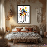 Abstract Motivational Minimalist Urban Skyline