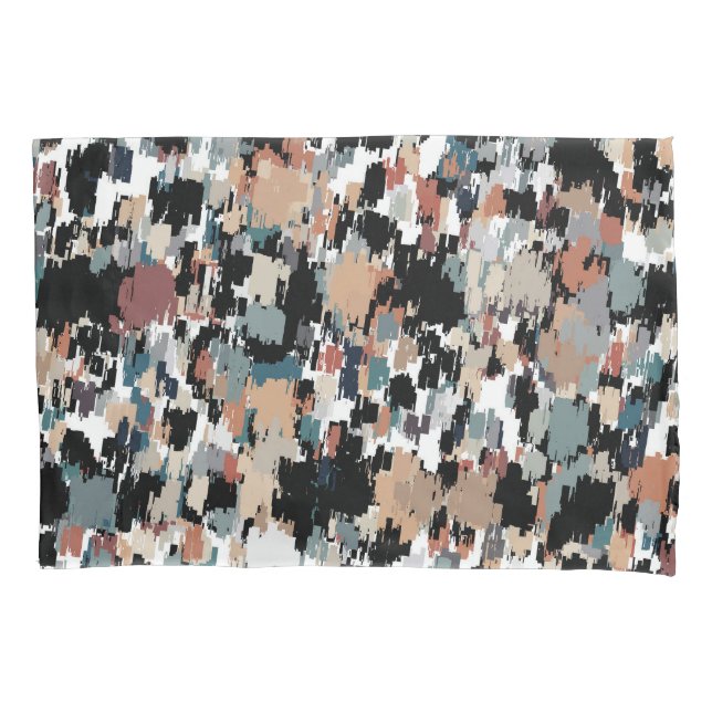 Abstract Mottled Camo Pillowcase (Front-Left)