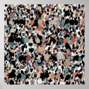 Abstract Mottled Camo Poster