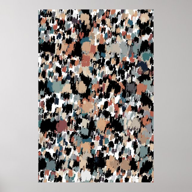 Abstract Mottled Camo Poster (Front)