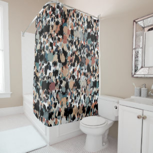 Abstract Mottled Camo Shower Curtain