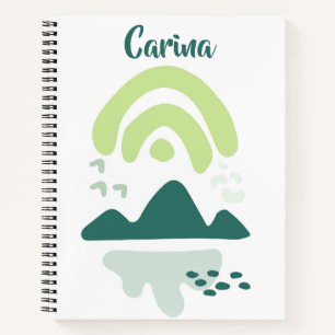 Abstract Mountain Lake Scene Personalised Sketch Notebook