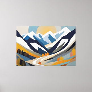 Abstract Mountain Landscape Modern Artistic Decor