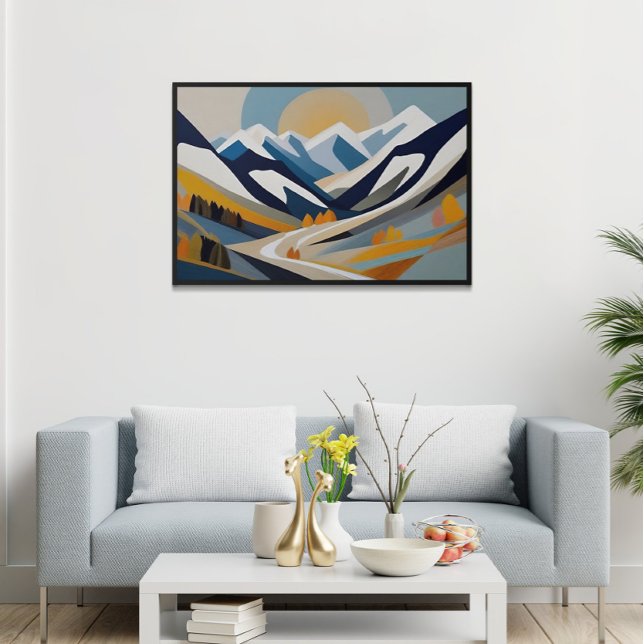 Abstract Mountain Landscape Modern Artistic Decor (Creator Uploaded)
