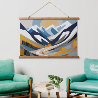 Abstract Mountain Landscape Modern Artistic Decor Hanging Tapestry