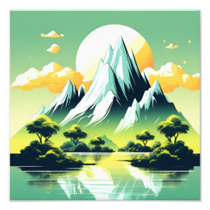 Abstract Mountain Landscape Photo Print