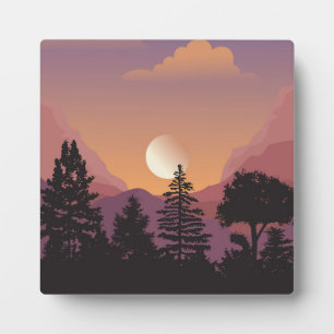 Abstract mountain Landscape Plaque