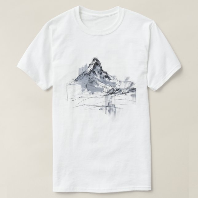 Abstract Mountain Peak  T-Shirt (Design Front)