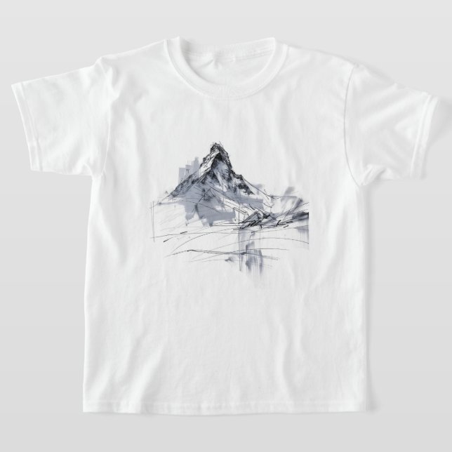Abstract Mountain Peak  T-Shirt (Laydown)