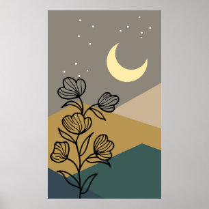 Abstract Mountain Poster