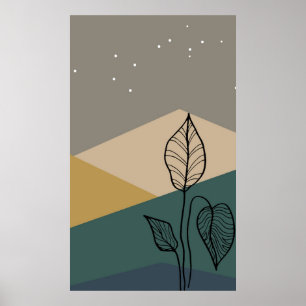Abstract Mountain Poster