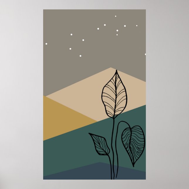 Abstract Mountain Poster (Front)