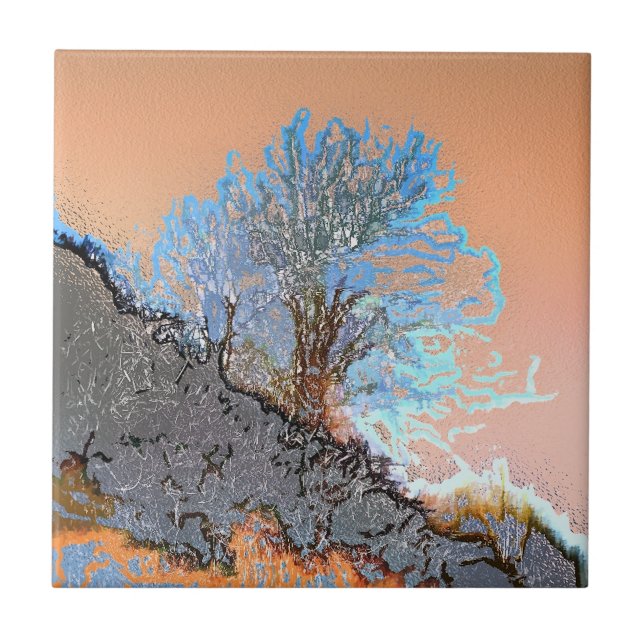 ABSTRACT MOUNTAIN TREE TILE (Front)