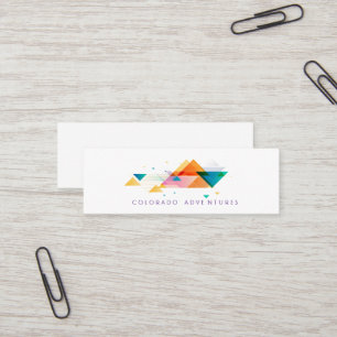 Abstract mountains custom mini business card