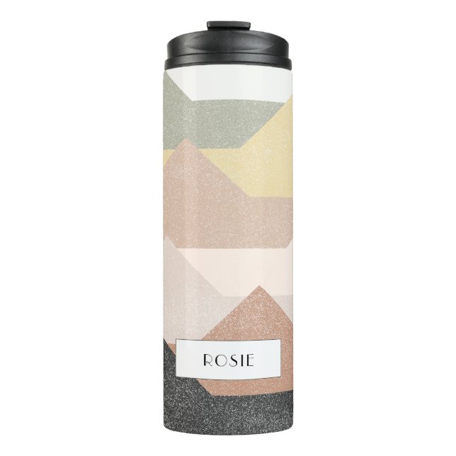 Abstract mountains design thermal tumbler (Front)