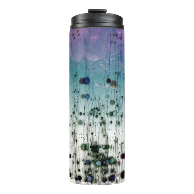 Abstract Mountains & Dots Thermal Tumbler (Front)