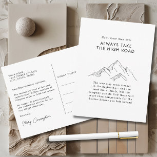 Abstract Mountains Take the High Road Postcard