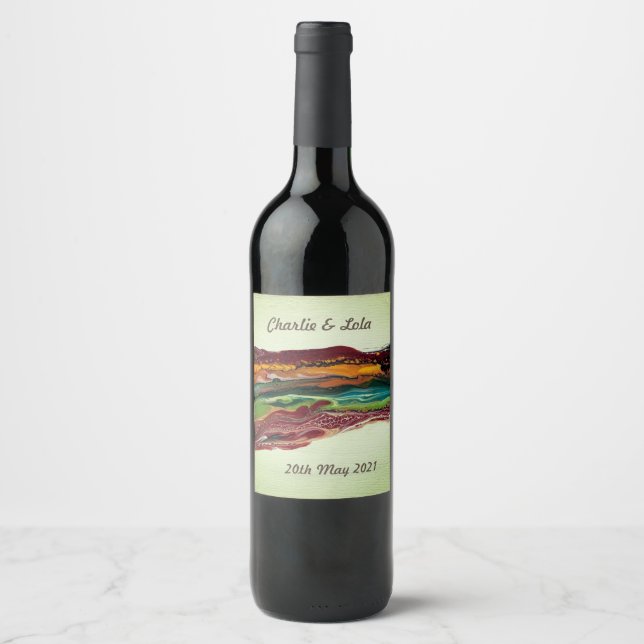 Abstract Mountains     Wine Label (Front)