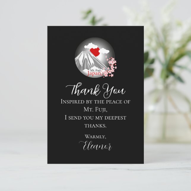 Abstract Mt. Fuji  Thank You Card (Standing Front)